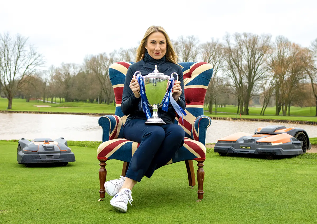Pokal British Masters na golf igrišču ob robotskih kosilnicah Husqvarna.