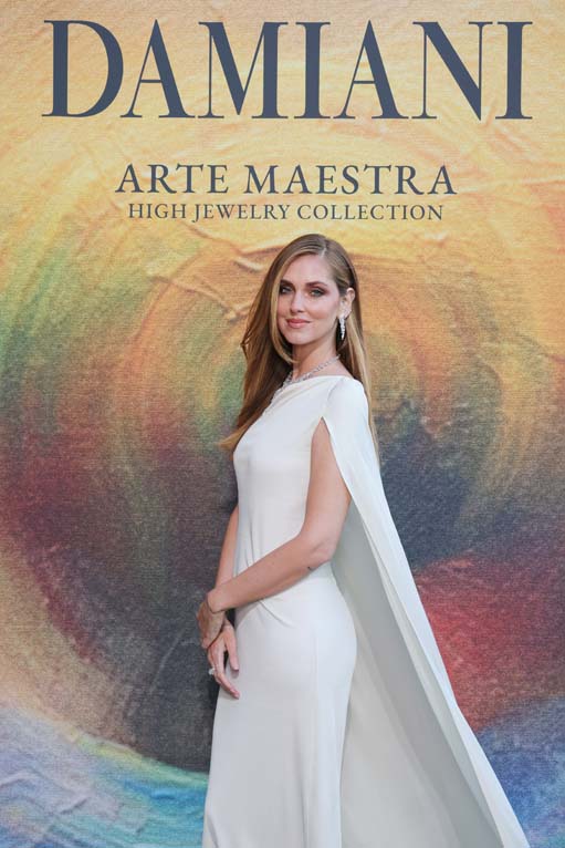 Chiara Ferragni na predstavitvi kolekcije visokega nakita Damiani Arte Maestra.